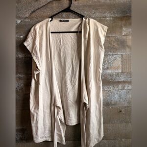 Zara Cream Cap Sleeve Oversized Tunic